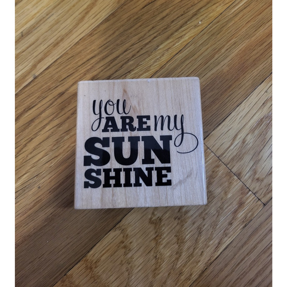 You Are My Sunshine Wood Rubber Stamp – Cardmaking Scrapbooking Craft Supplies - Picture 1 of 3